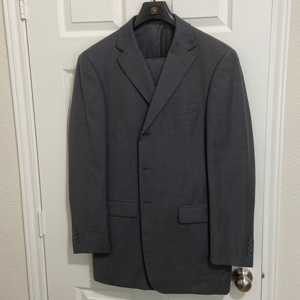Mantoni 2 Piece 100% Wool Executive Suit Jacket size 40 - Waist size 34